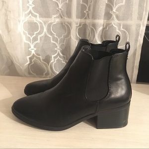 Target black pleather boots